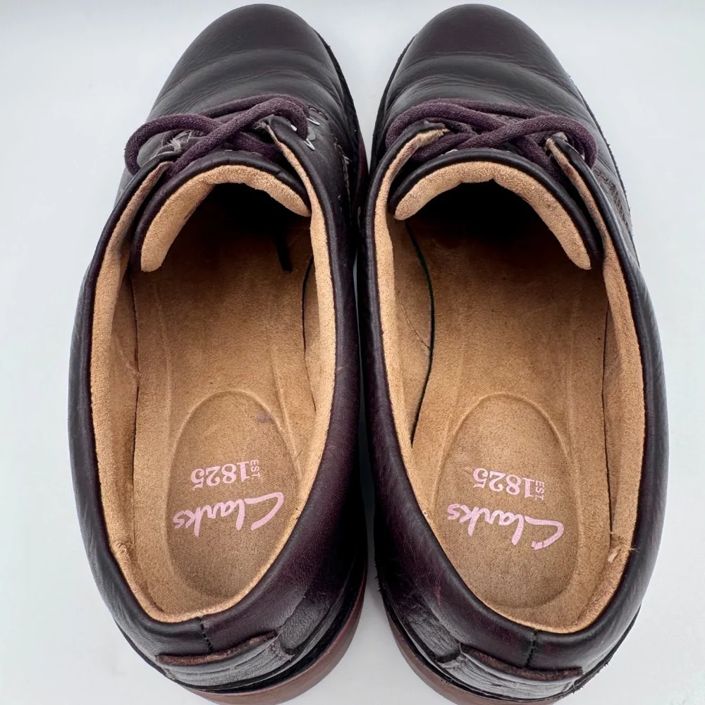 EUC Clarks Men's Dark Brown Leather‎ 1825 Eastridge Low Casual Shoes | Size 9.5